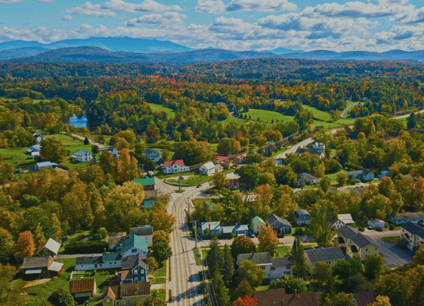 Aerial View of Fairfax, Vermont