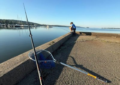 View of a Boy Fishing
