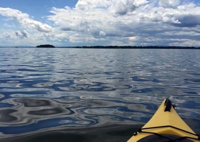 Yellow Kayak on Lake Champlain