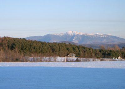 View of Mount Mansfield from Sam Webb Road in Fairfax, Vermont