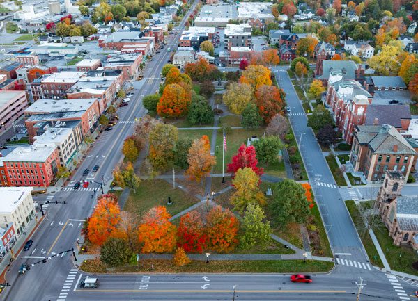 Aerial view of Taylor Park in St Albans City