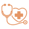 Orange healthcare icon