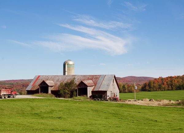 View of a barn in Fairfield Vermont
