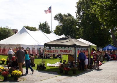 View of a Farmer's Market in a Local Park