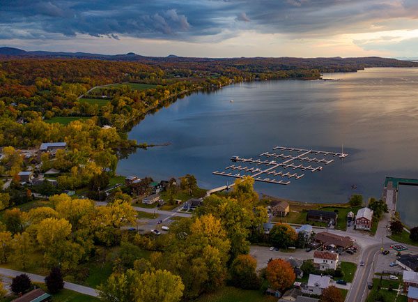 Aerial view of St Albans Bay