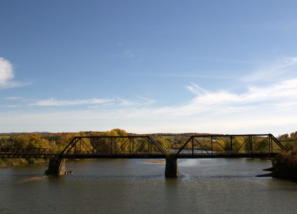 View of the Metal Bridge in Sheldon Vermont